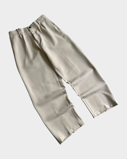 Baggy Pleated Trouser - Beige