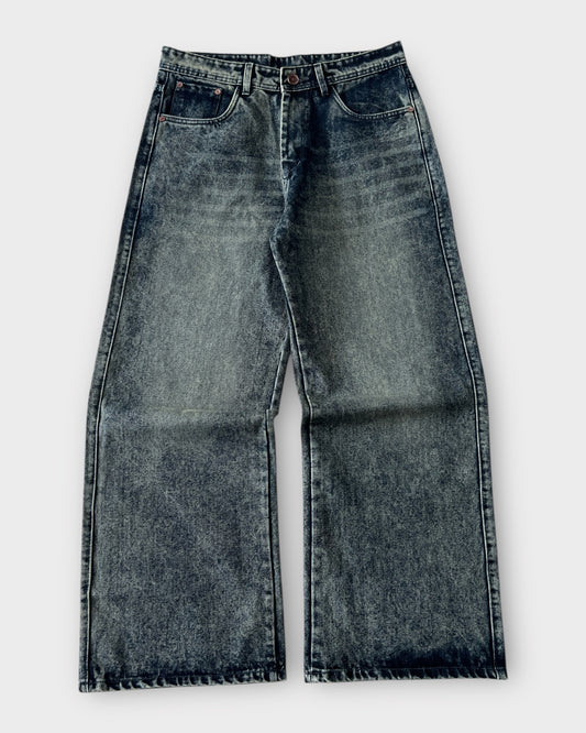 Muddy Acid Wash Baggy Wide Fit Denim