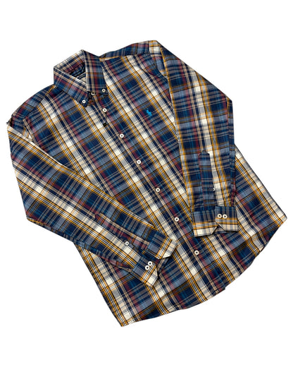 Check Pure Cotton Shirt - Dark Multi