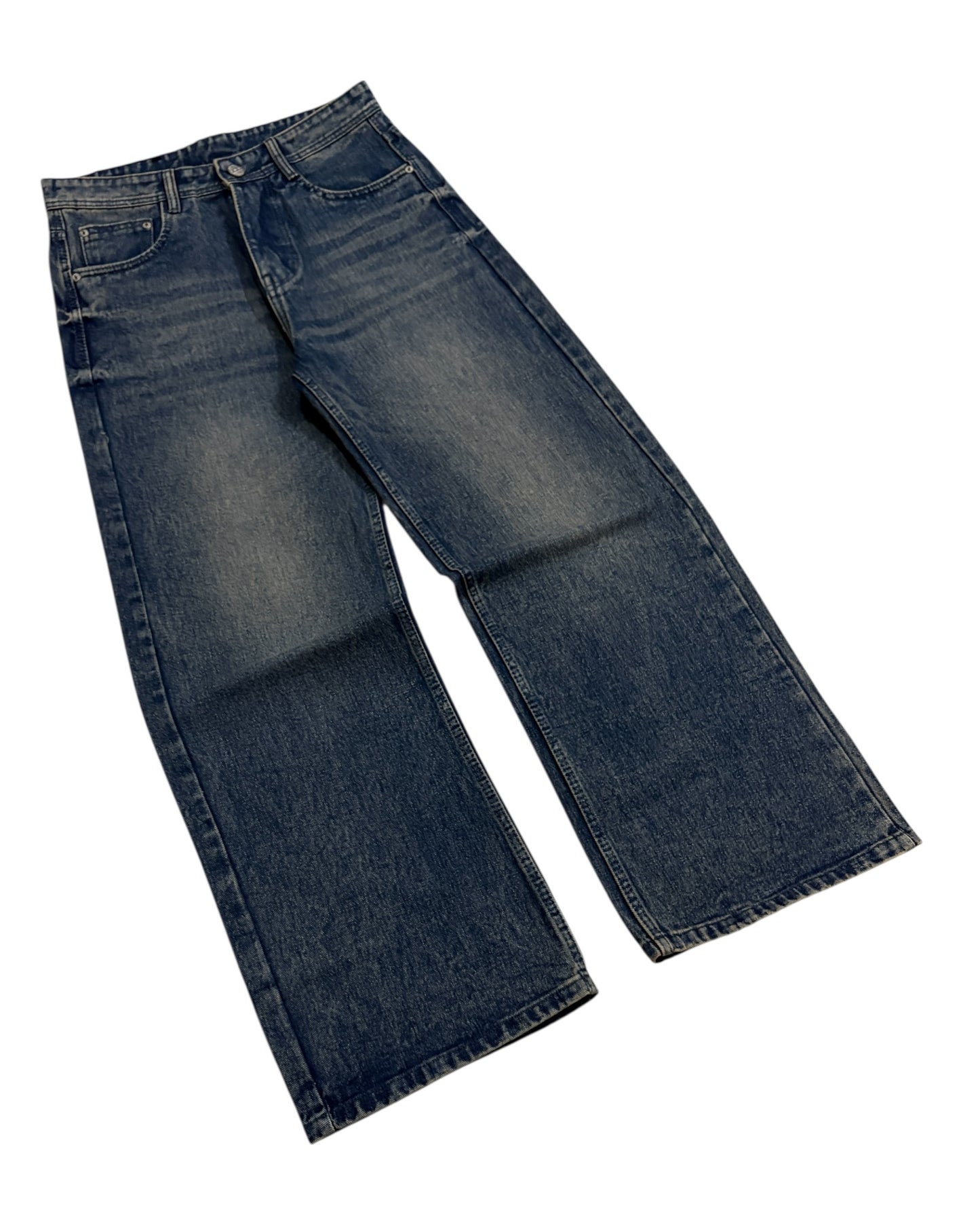 Dusty Vintage Blue Wide Fit Jeans