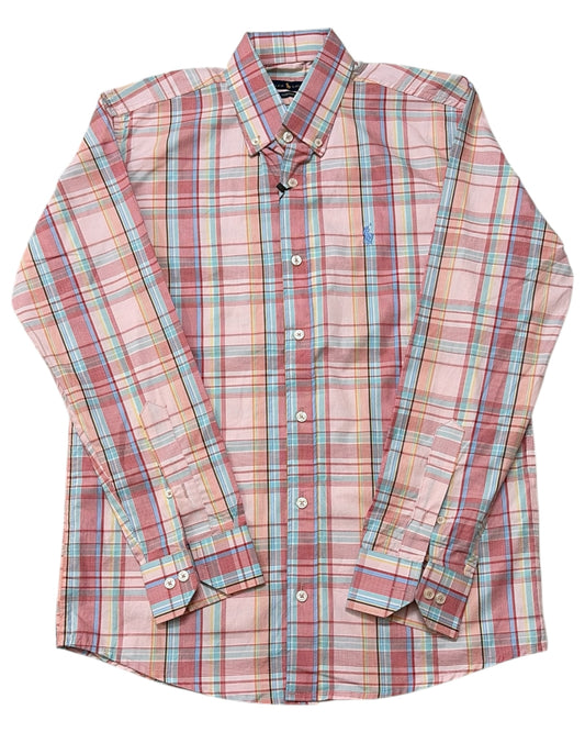 Check Pure Cotton Shirt - Pink