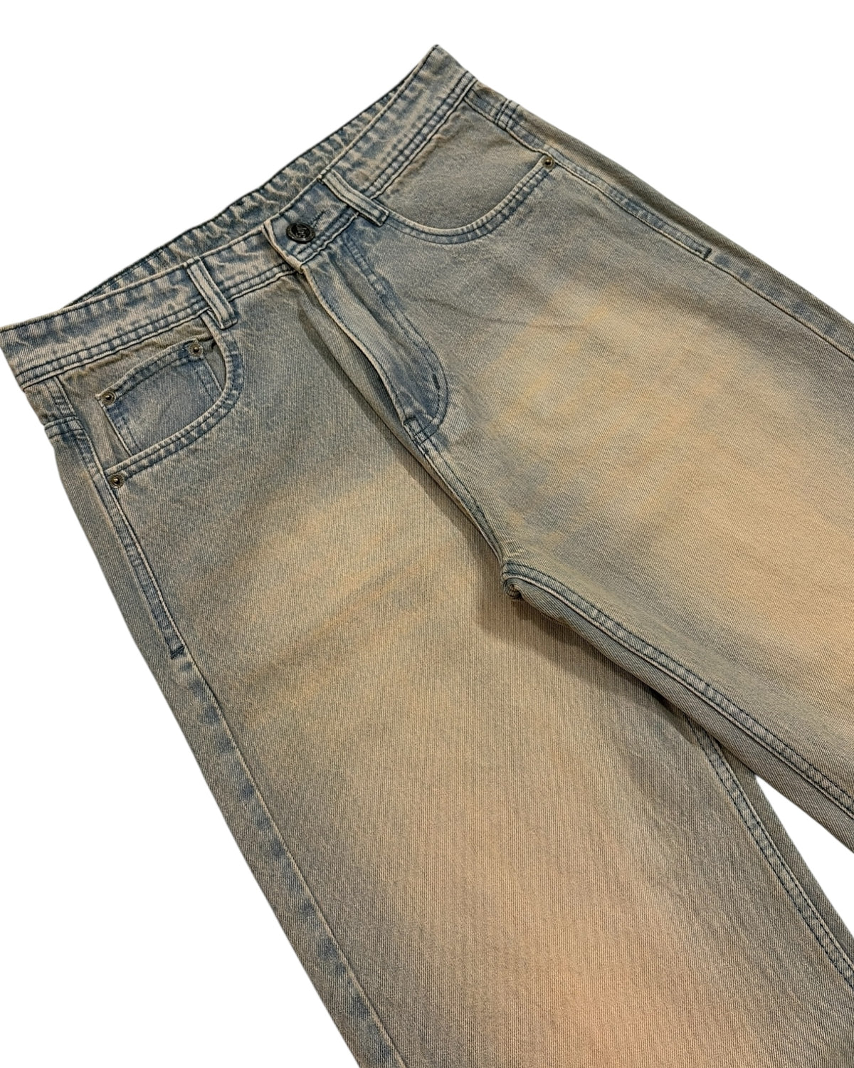 Rust Wash Baggy Wide Fit Jeans