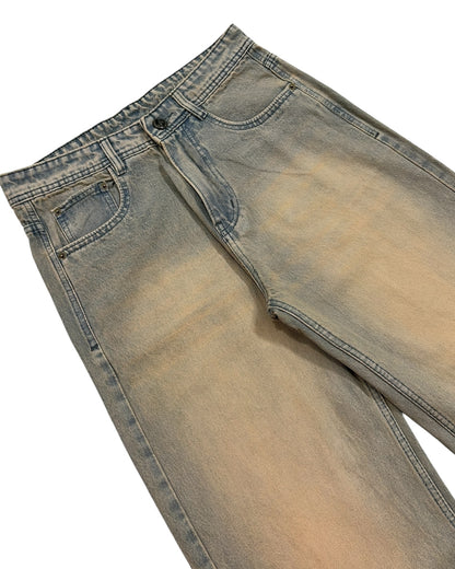 Rust Wash Baggy Wide Fit Jeans