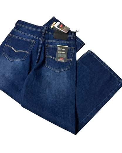 Indigo Wash Baggy Wide Fit Jeans