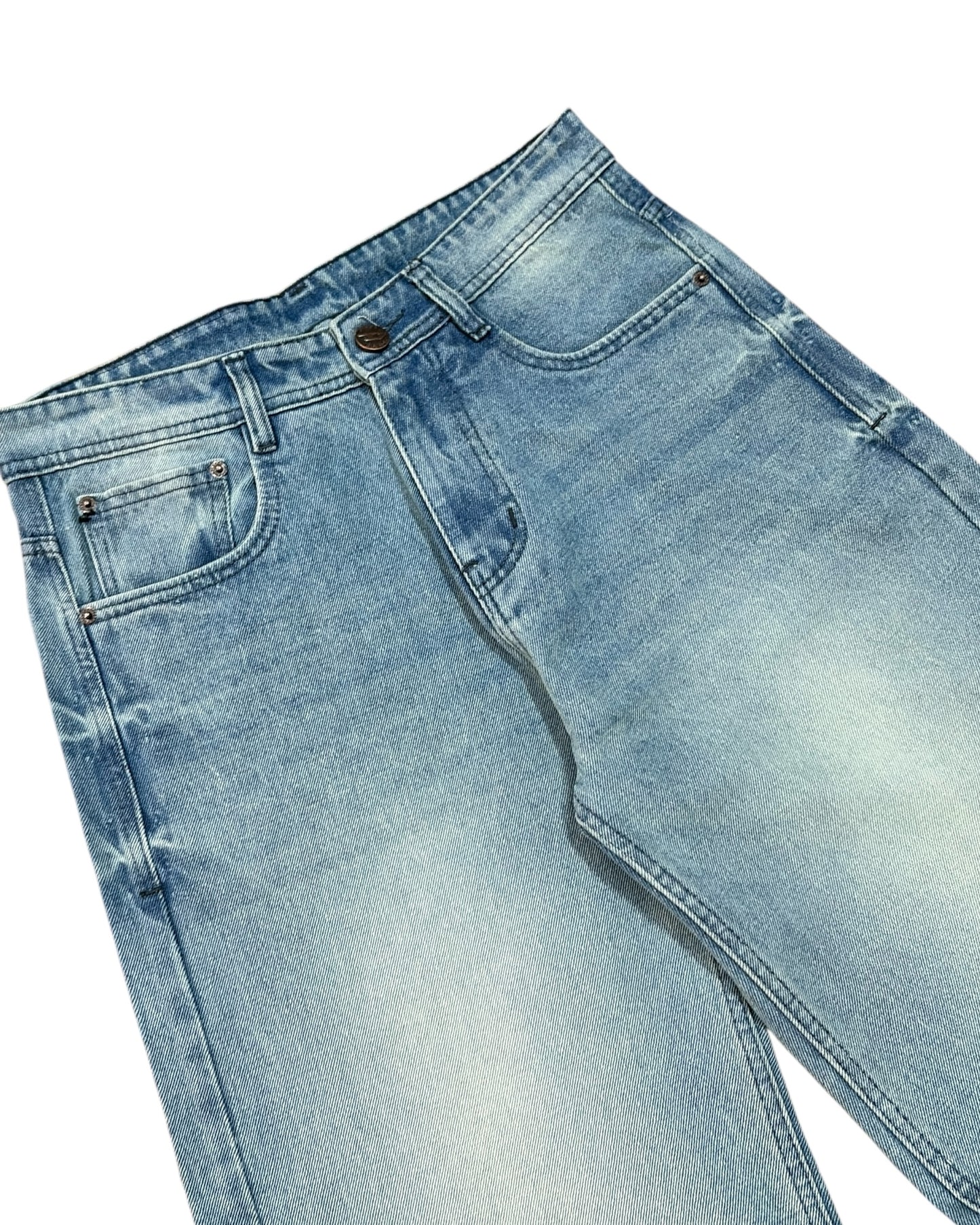 Blue Ocean Faded Wide Fit Jeans
