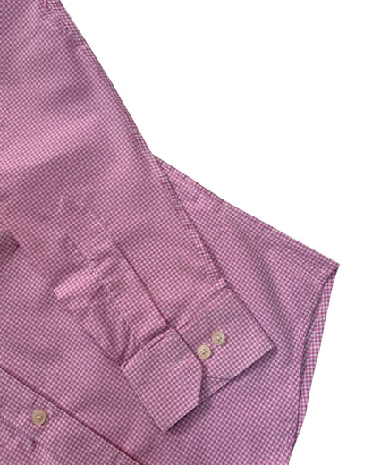 Micro-check Cotton Shirt - Pink