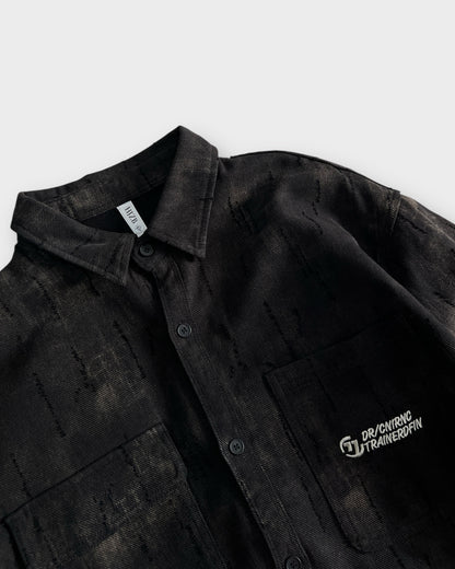Faded Noir Denim Shacket