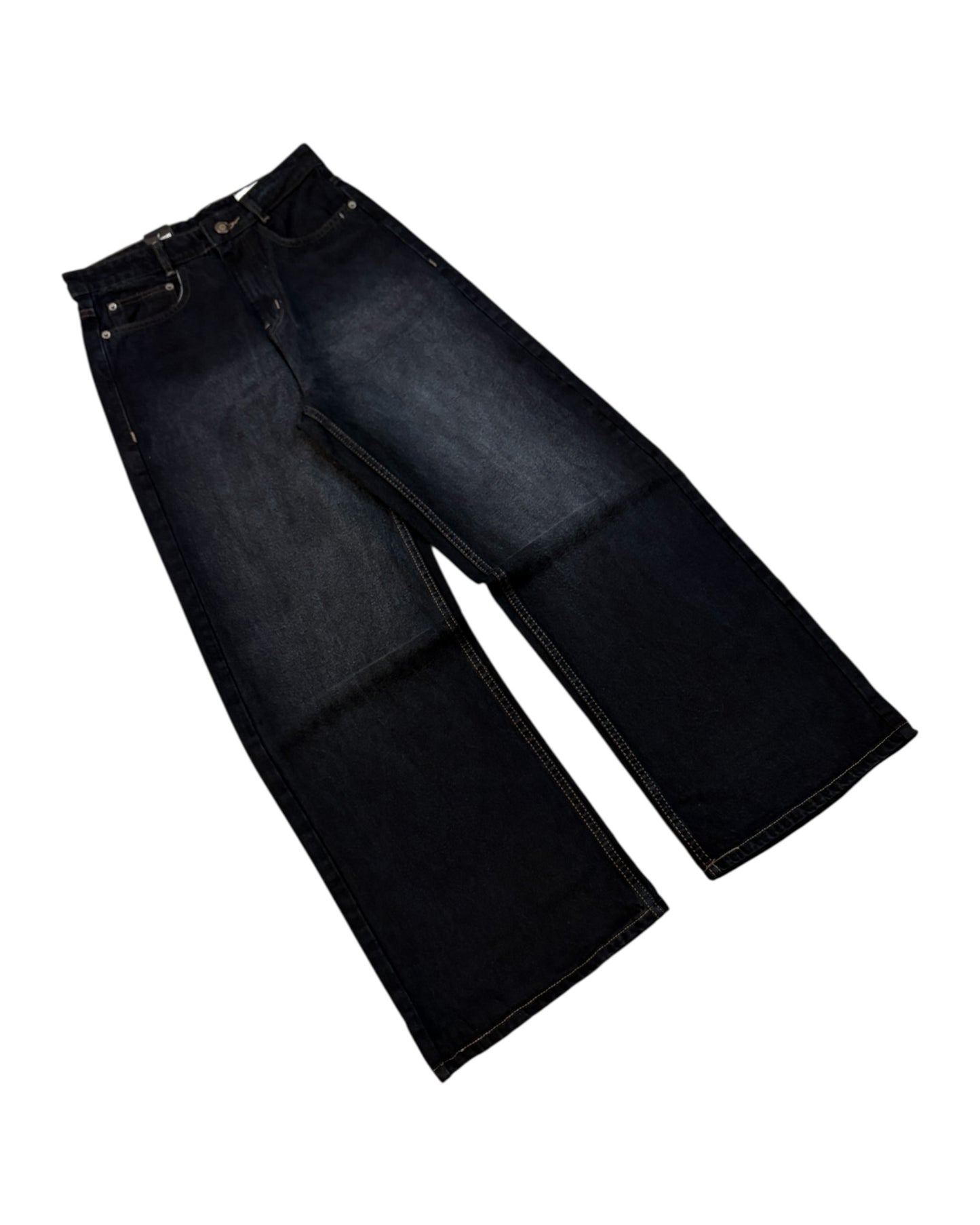 Dark Black Faded Super Baggy Fit Jeans