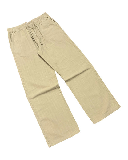 Linen Baggy Pants - Wheat