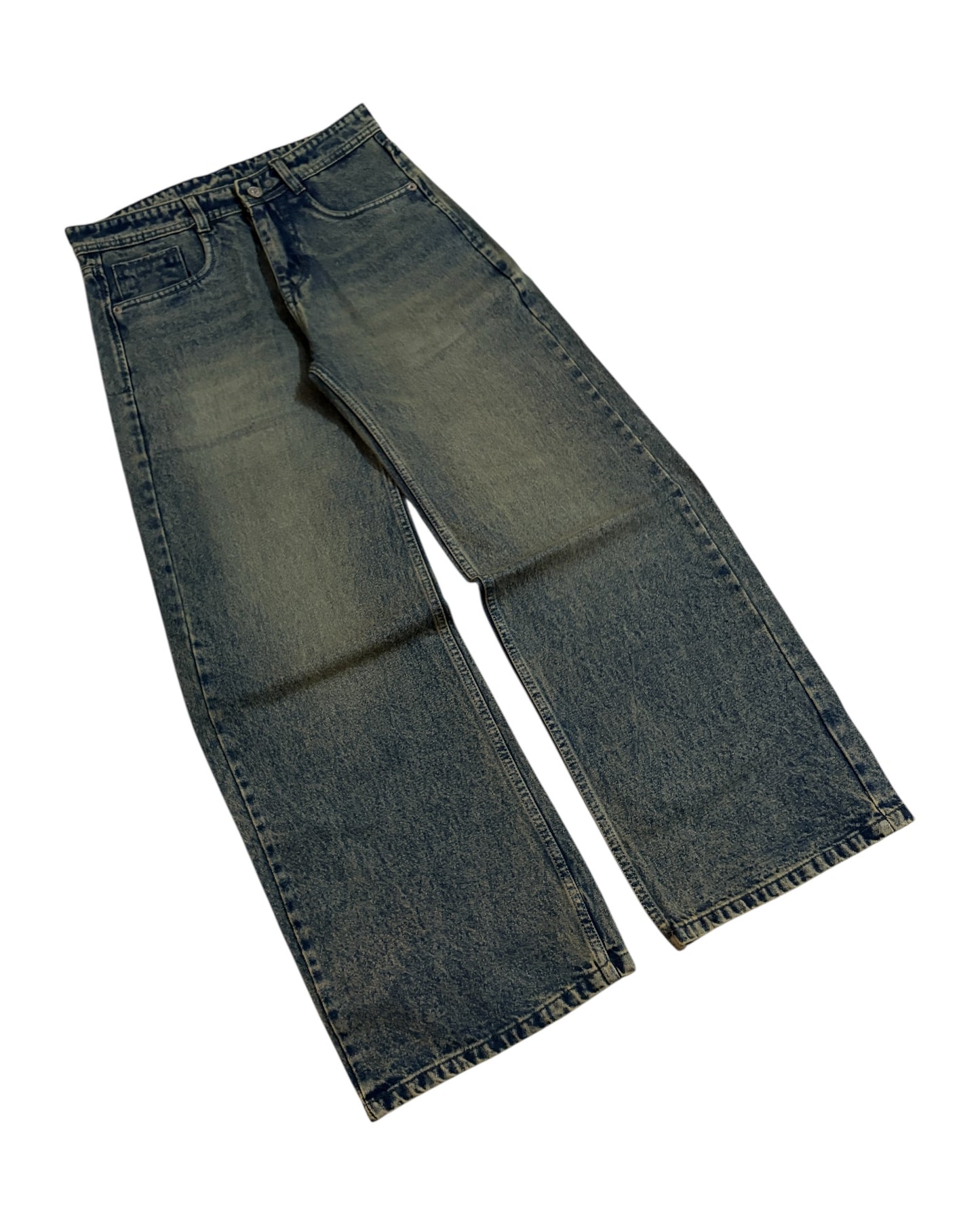 Dirty Vintage Wash Wide Fit Jeans