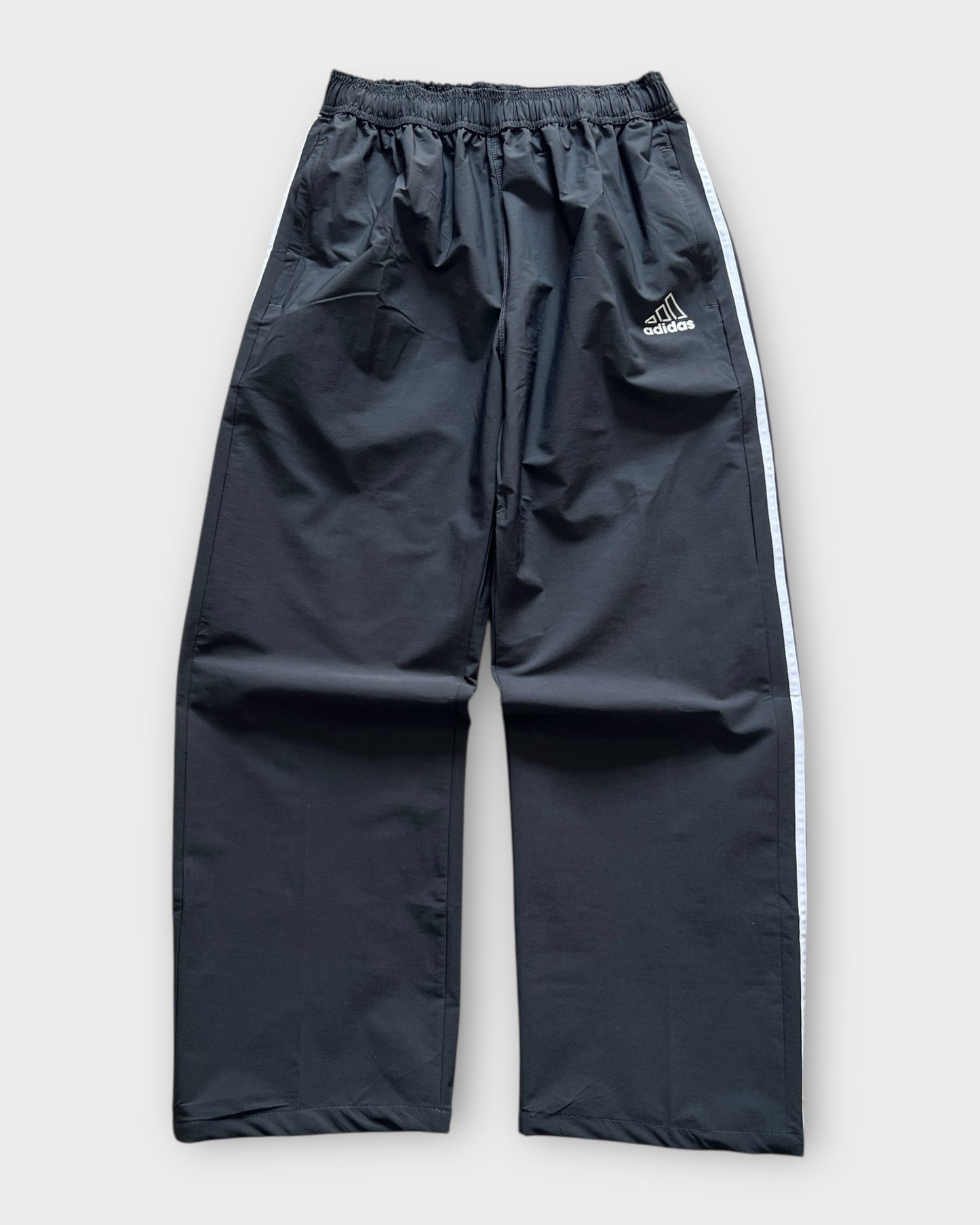 Baggy 3 Stripes Track Pant - Grey/White