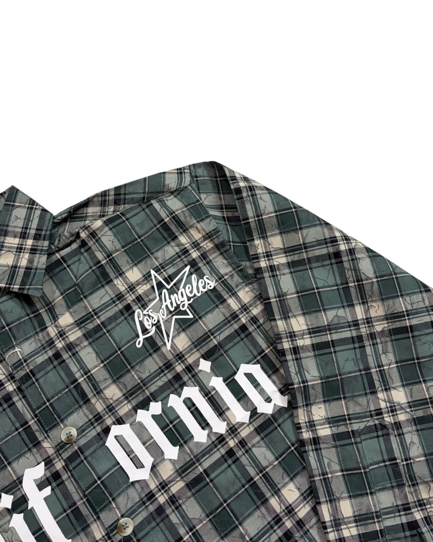 Dusty Check Boxy Shirt - Green