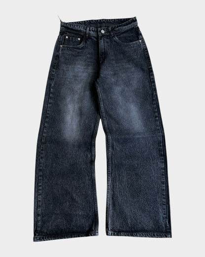 Dark Charcoal Baggy Wide Denim