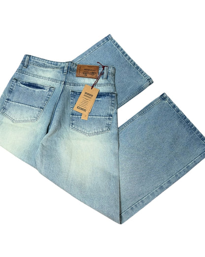 Blue Ocean Faded Wide Fit Jeans