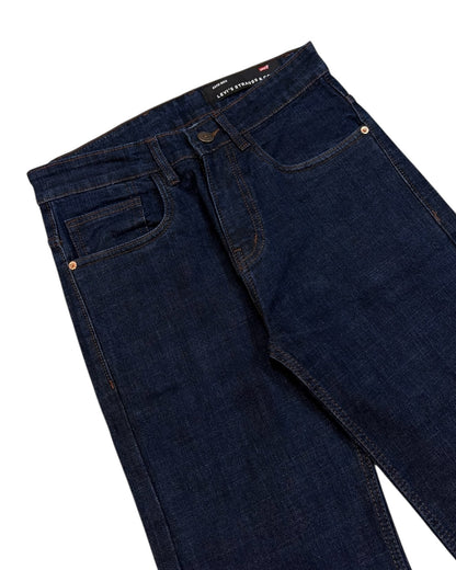 Raw Wash Straight Fit Jeans - Denim Blue