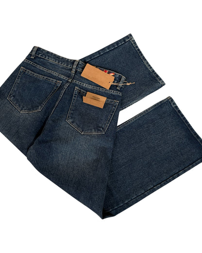 Dark Ash Blue Wide Fit Jeans