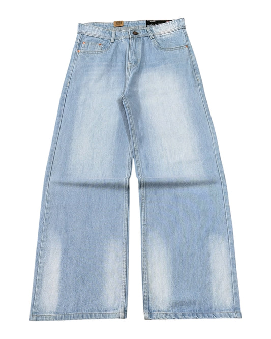 Ice Storm Wash Baggy Wide Fit Jeans