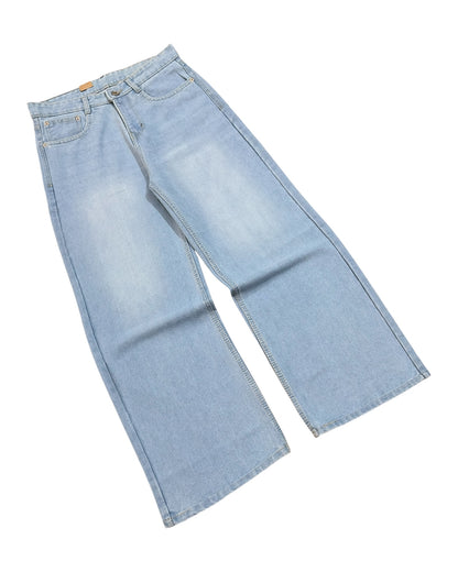 Light Blue Fade Wide Fit Jeans