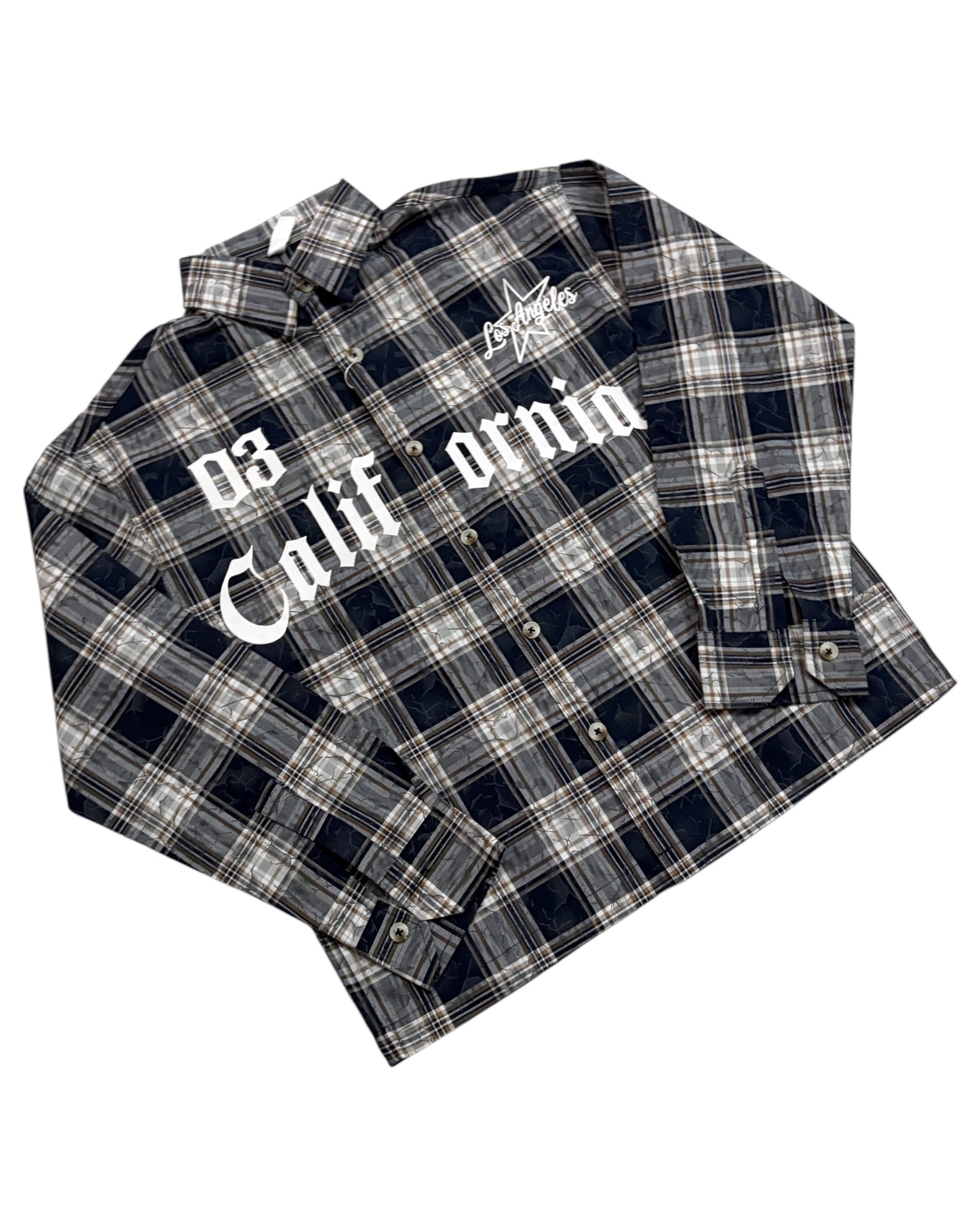 Dusty Check Boxy Shirt - Blue