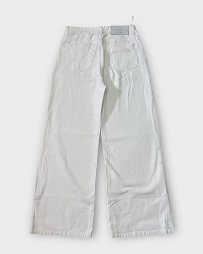 Crisp White Wide Leg Jeans