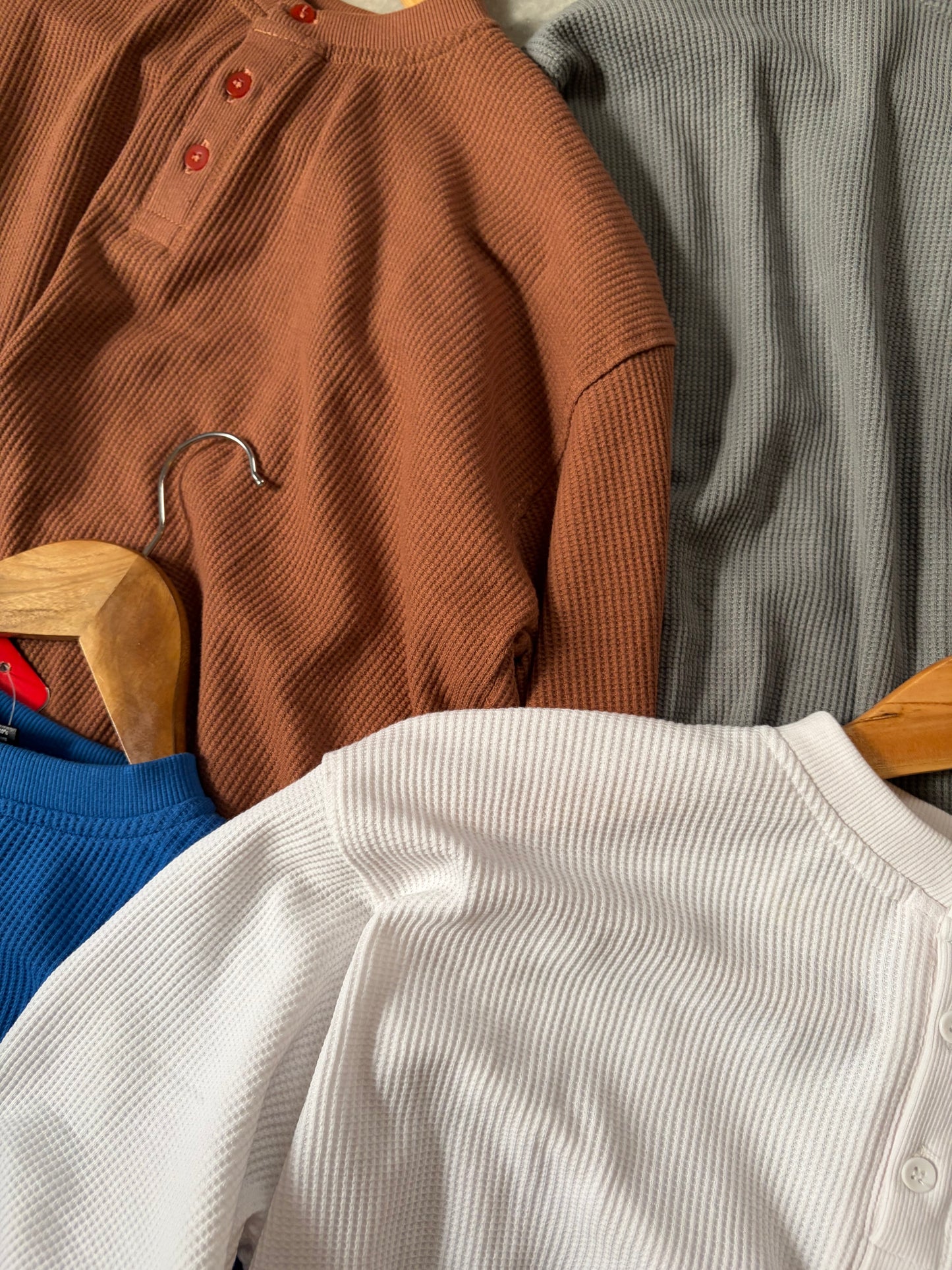 Henley Boxy Waffle Tee