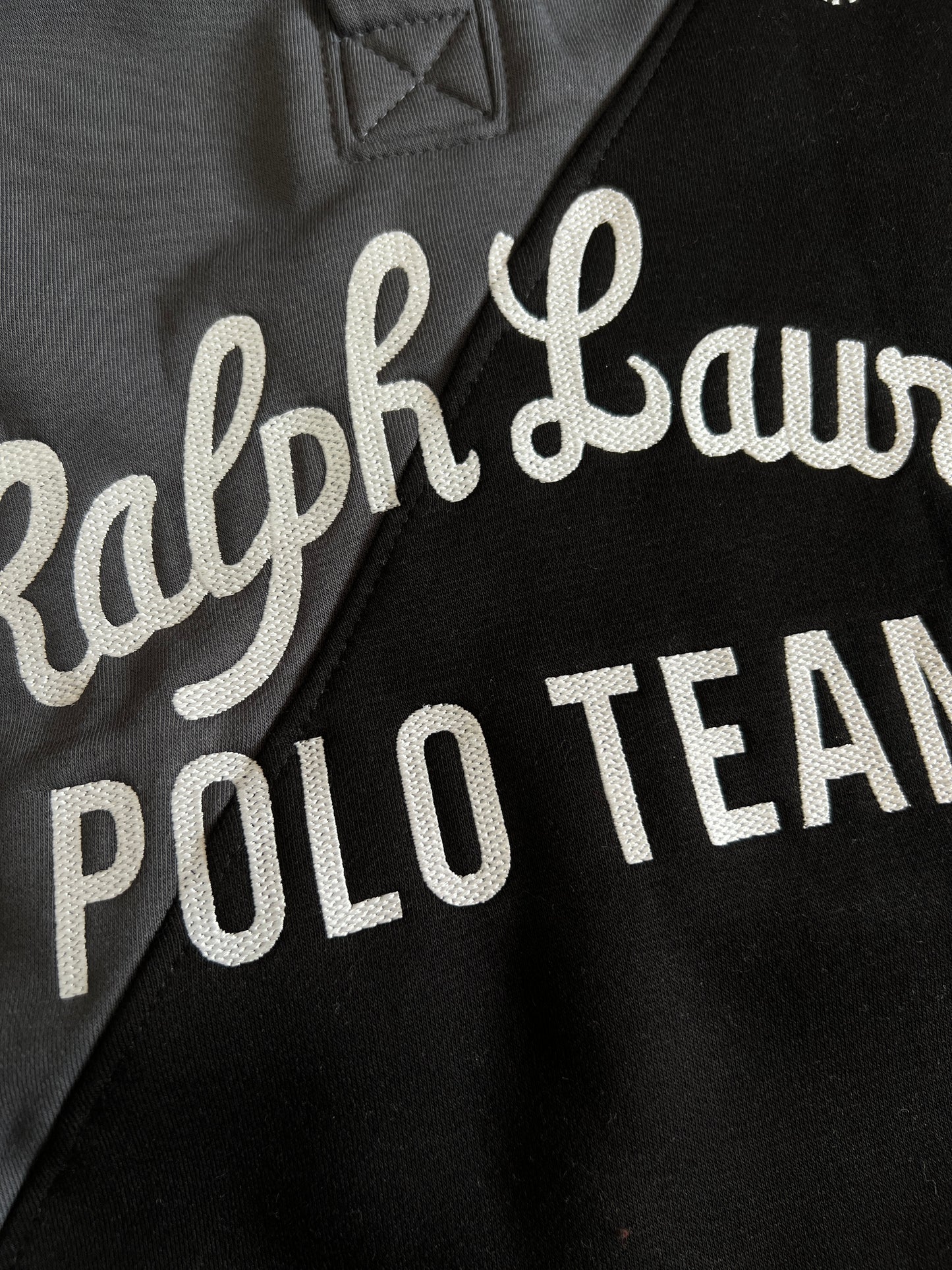 Charcoal Contrast Polo Sweatshirt