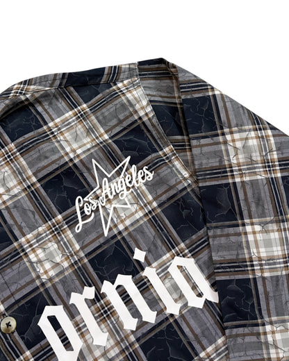 Dusty Check Boxy Shirt - Blue