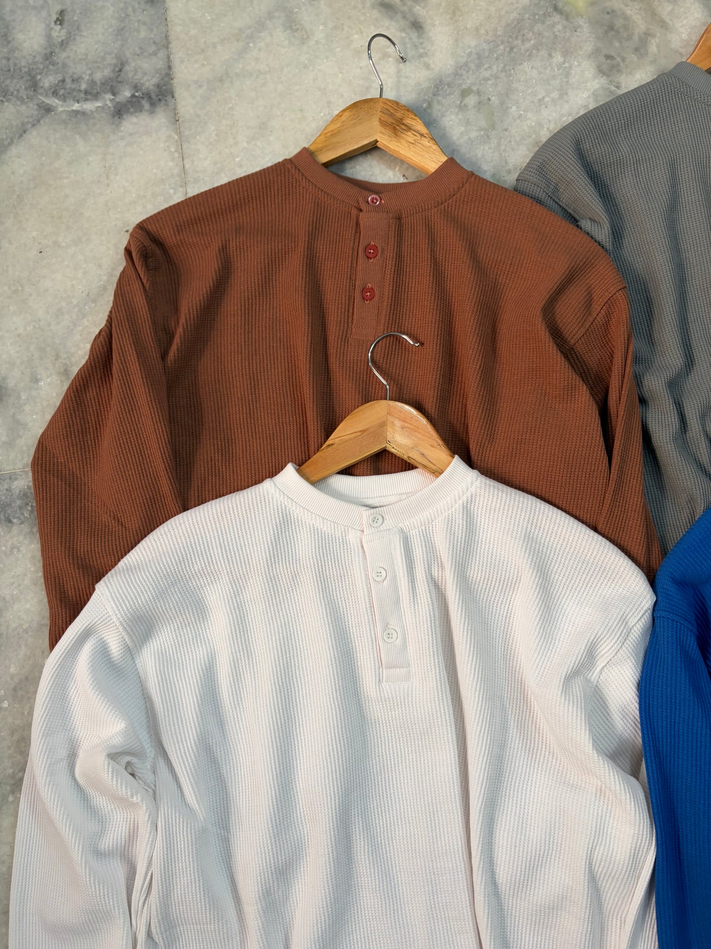 Henley Boxy Waffle Tee