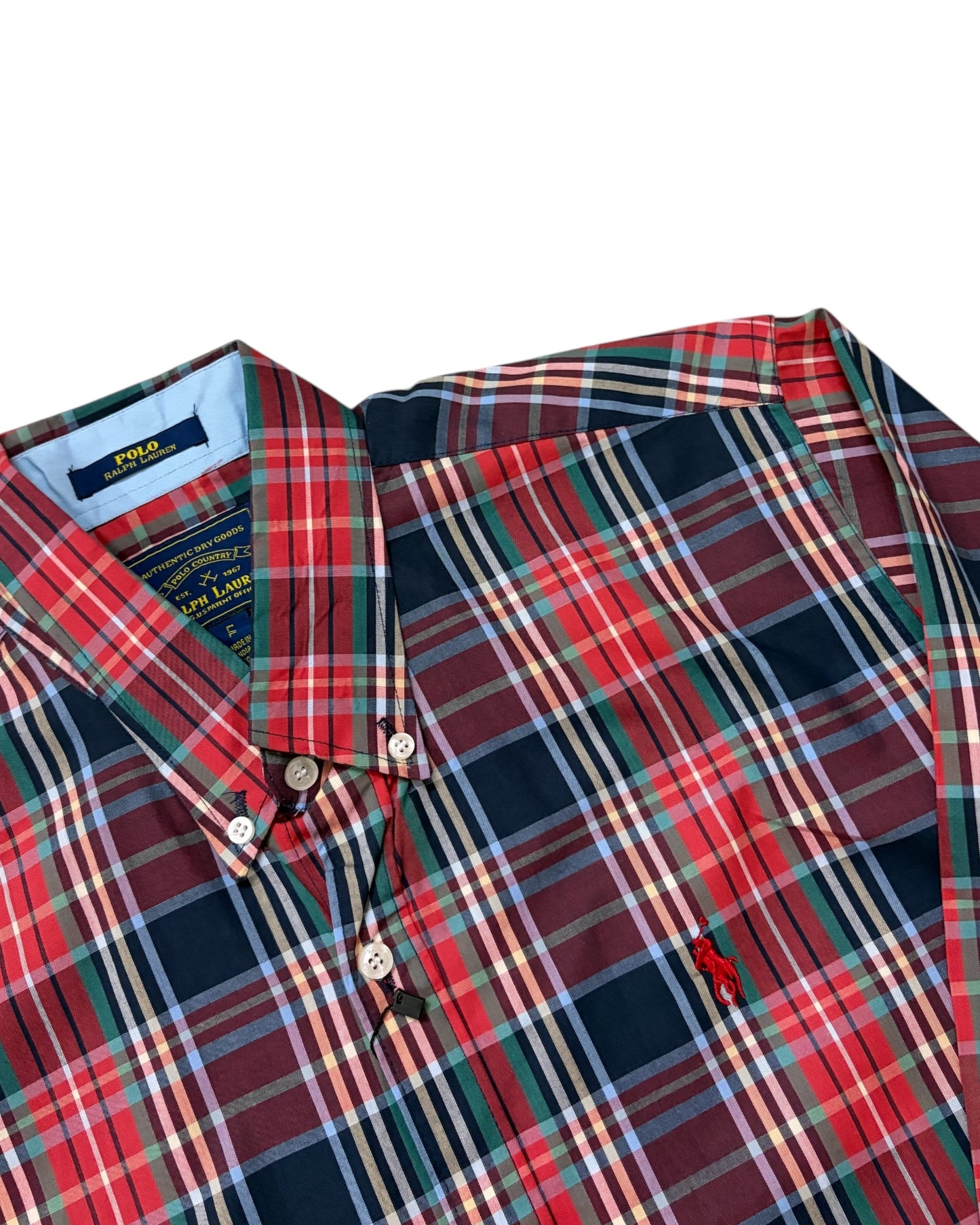 2 Shade Check Cotton Shirt -Red