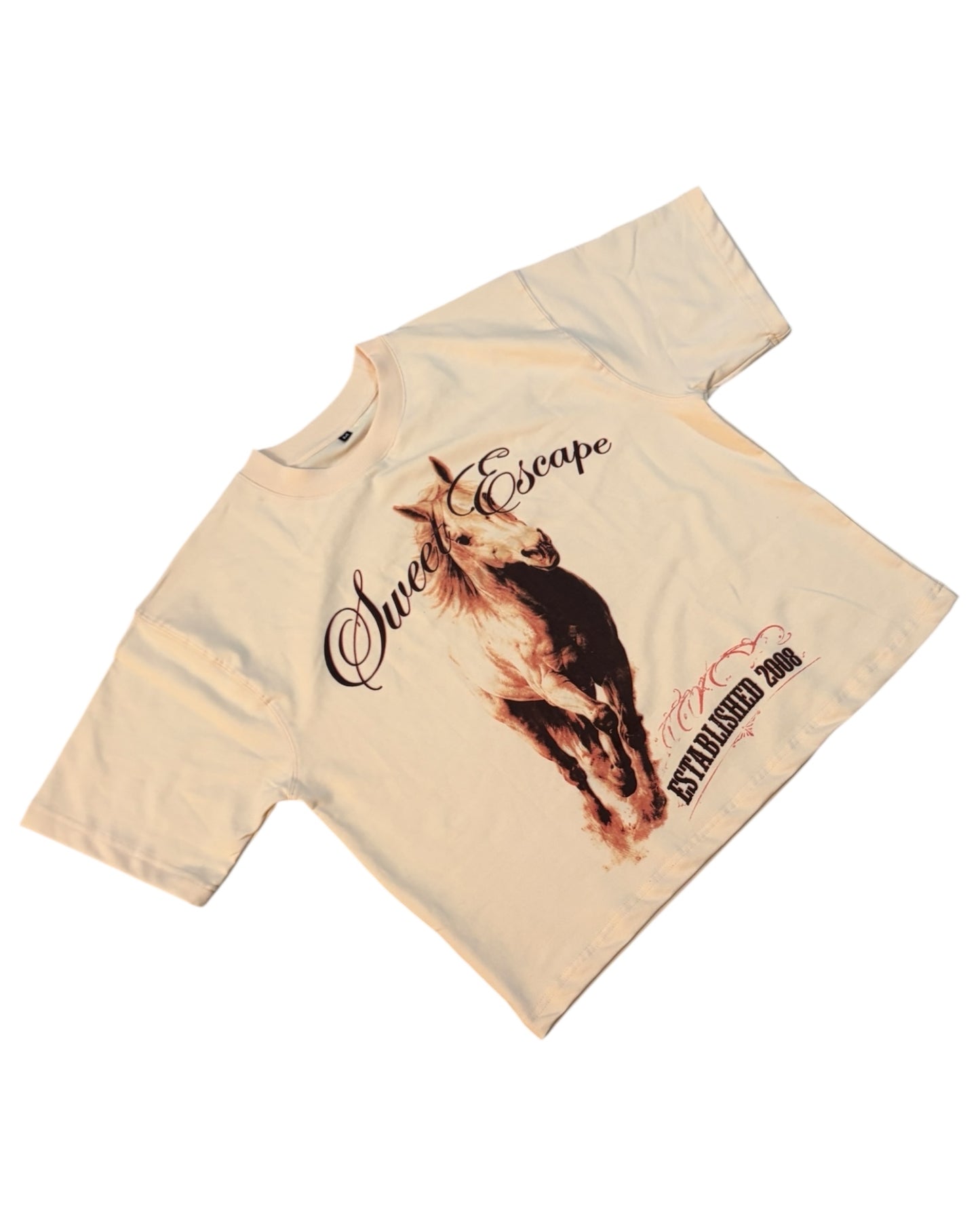 Boxy Fit Half Sleeve T-shirt - Butter White
