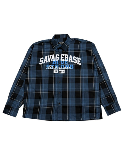 Blue Savage Base Boxy Check Shirt