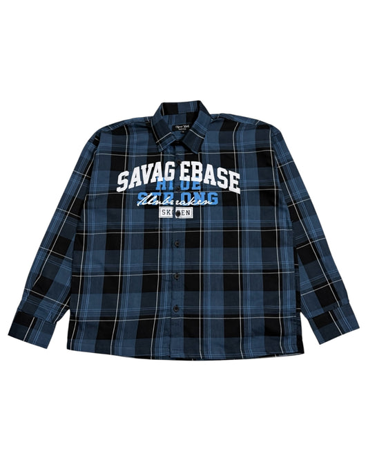 Blue Savage Base Boxy Check Shirt