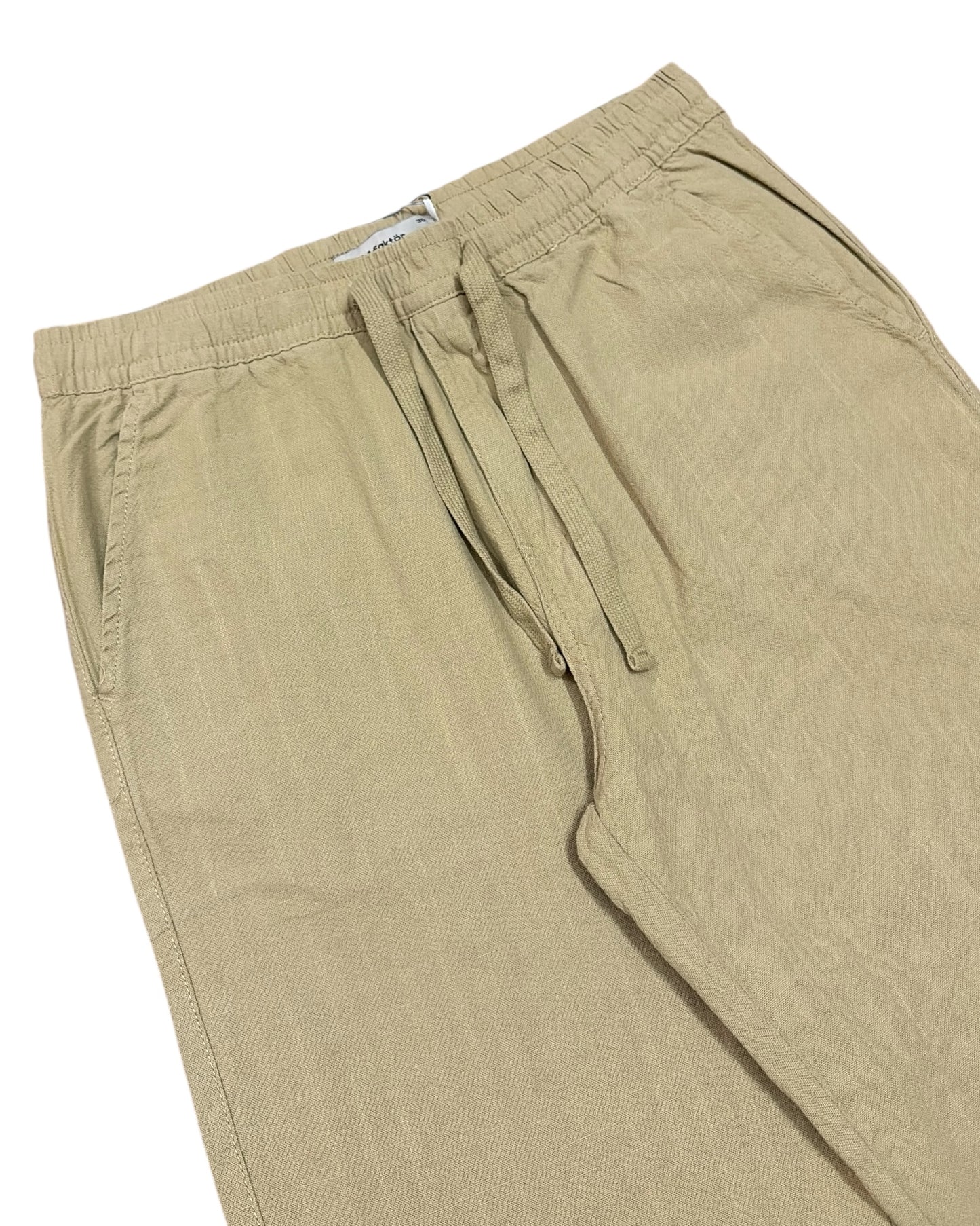 Linen Baggy Pants - Wheat