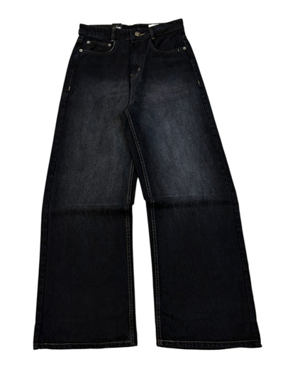 Dark Black Faded Super Baggy Fit Jeans