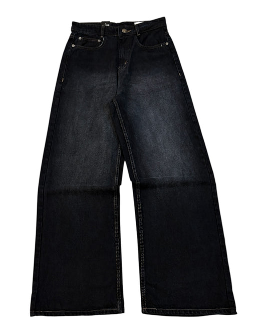 Dark Black Faded Super Baggy Fit Jeans
