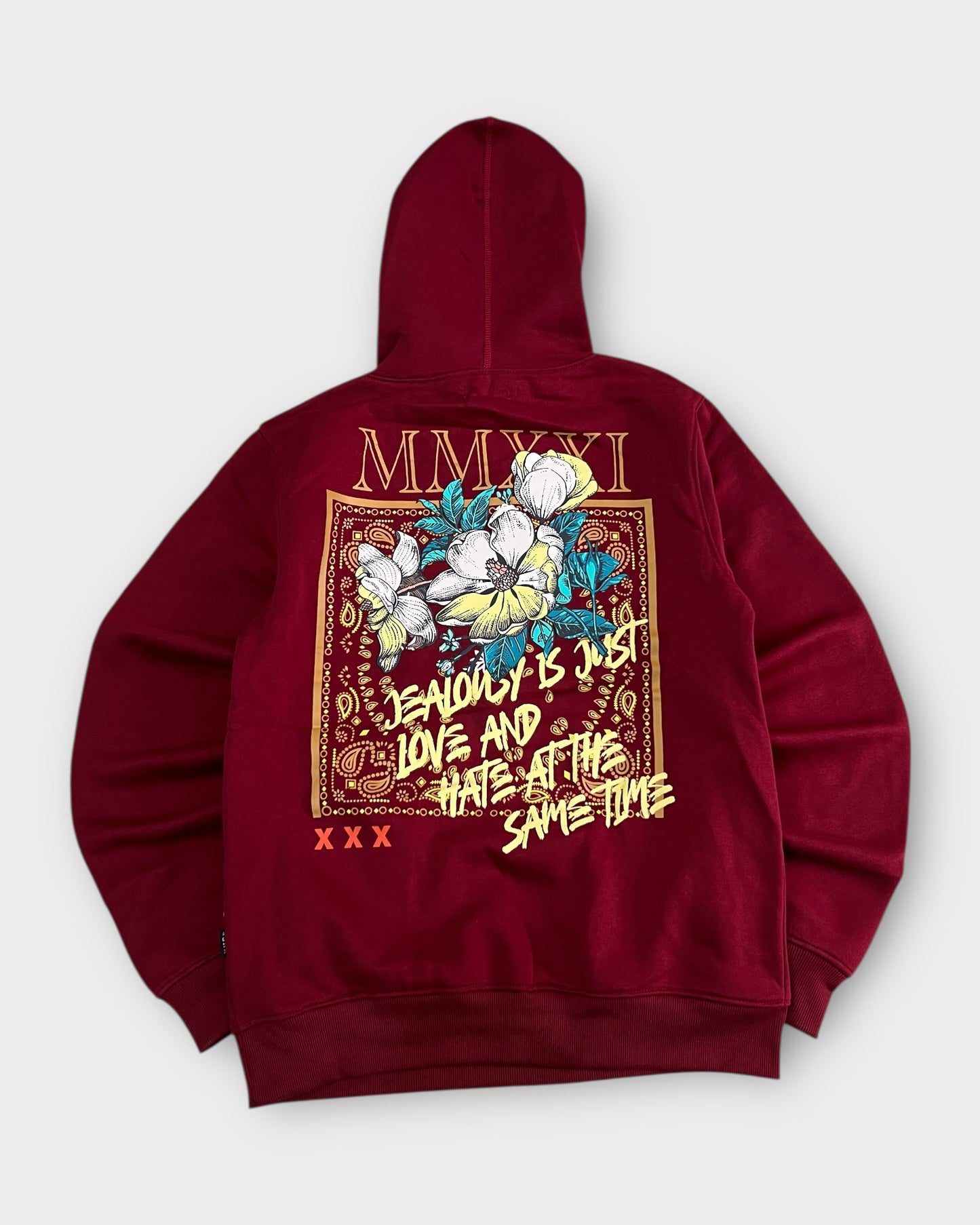 Regular Fit 310 GSM Cozy Hoodie - Maroon Red