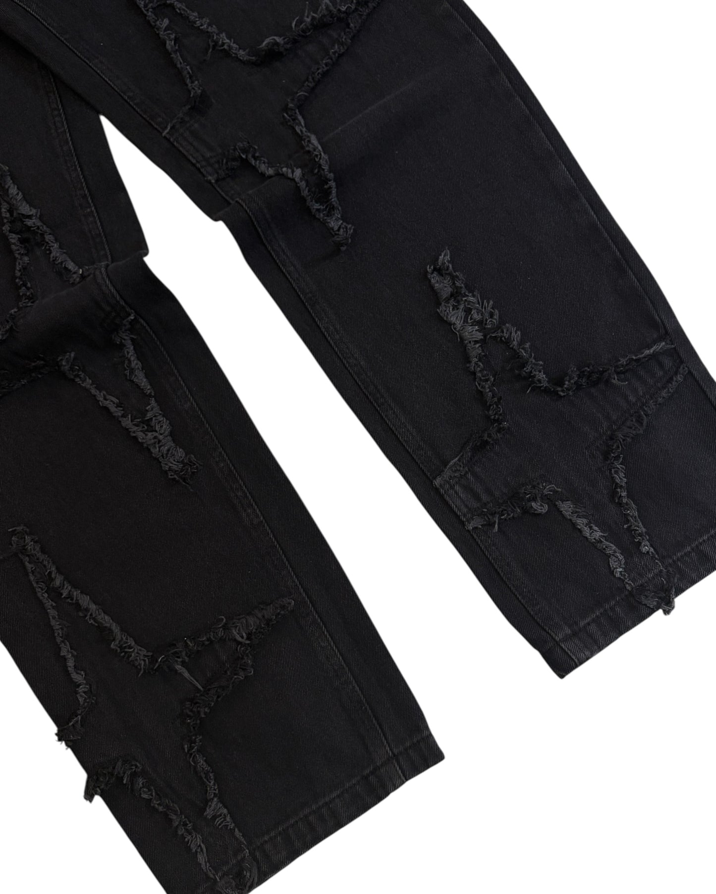 Original Star Frayed Baggy Jeans - Black