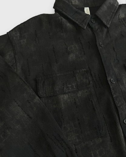 Faded Noir Denim Shacket