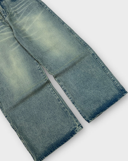 Green Tint Vintage Wide Leg Denim