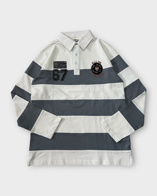 Polo Rugby Tshirt - Grey/White