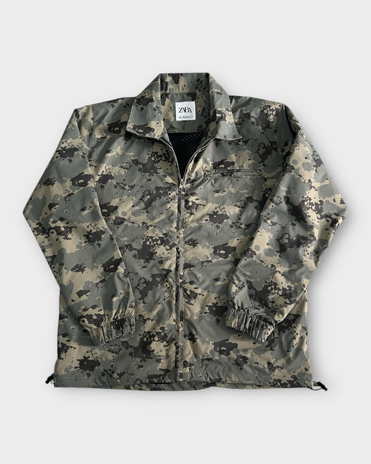 Desert Camo Military Style Jacket - Green