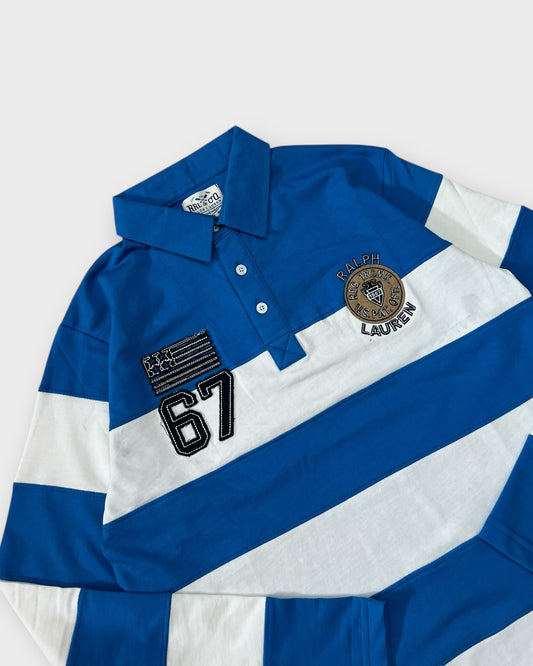 Polo Rugby Tshirt - Blue/White