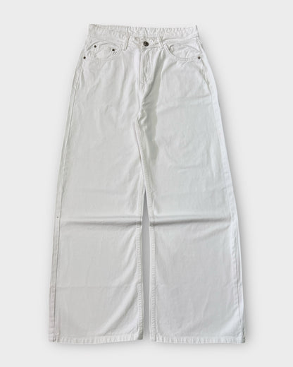 Crisp White Wide Leg Jeans
