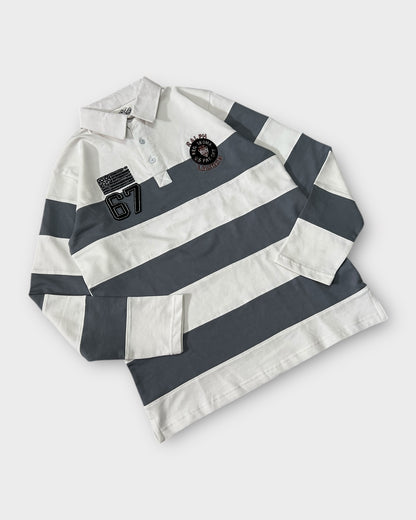Polo Rugby Tshirt - Grey/White