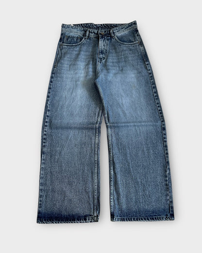Stonewash Light Baggy Wide Leg Jeans