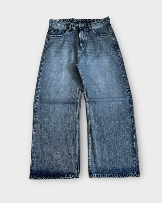 Stonewash Light Baggy Wide Leg Jeans