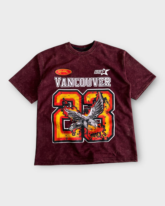 Washed Graphic Heavyweight T-shirt - Vintage Maroon
