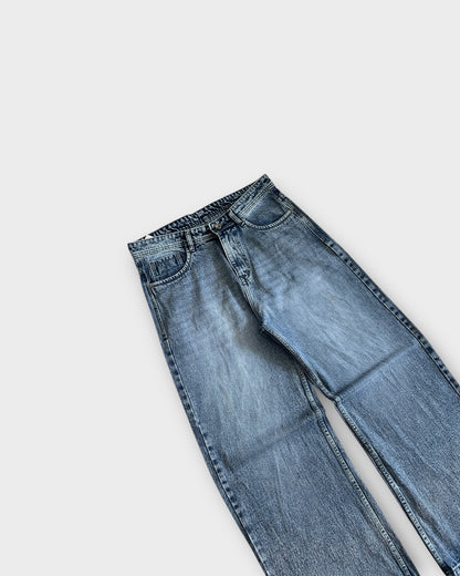 Stonewash Light Baggy Wide Leg Jeans