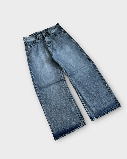 Stonewash Light Baggy Wide Leg Jeans