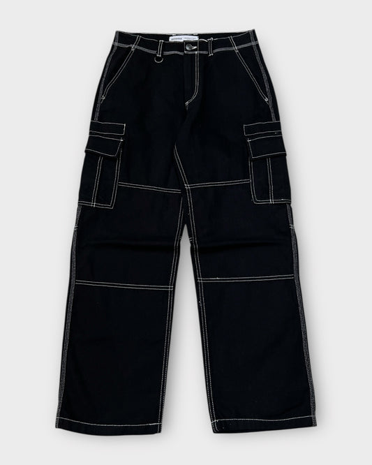 Black Utility Loose Fit Cargo